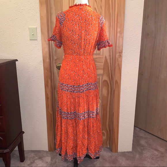 Free People Rare Feeling Orange Maxi Dress - Picture 10 of 16